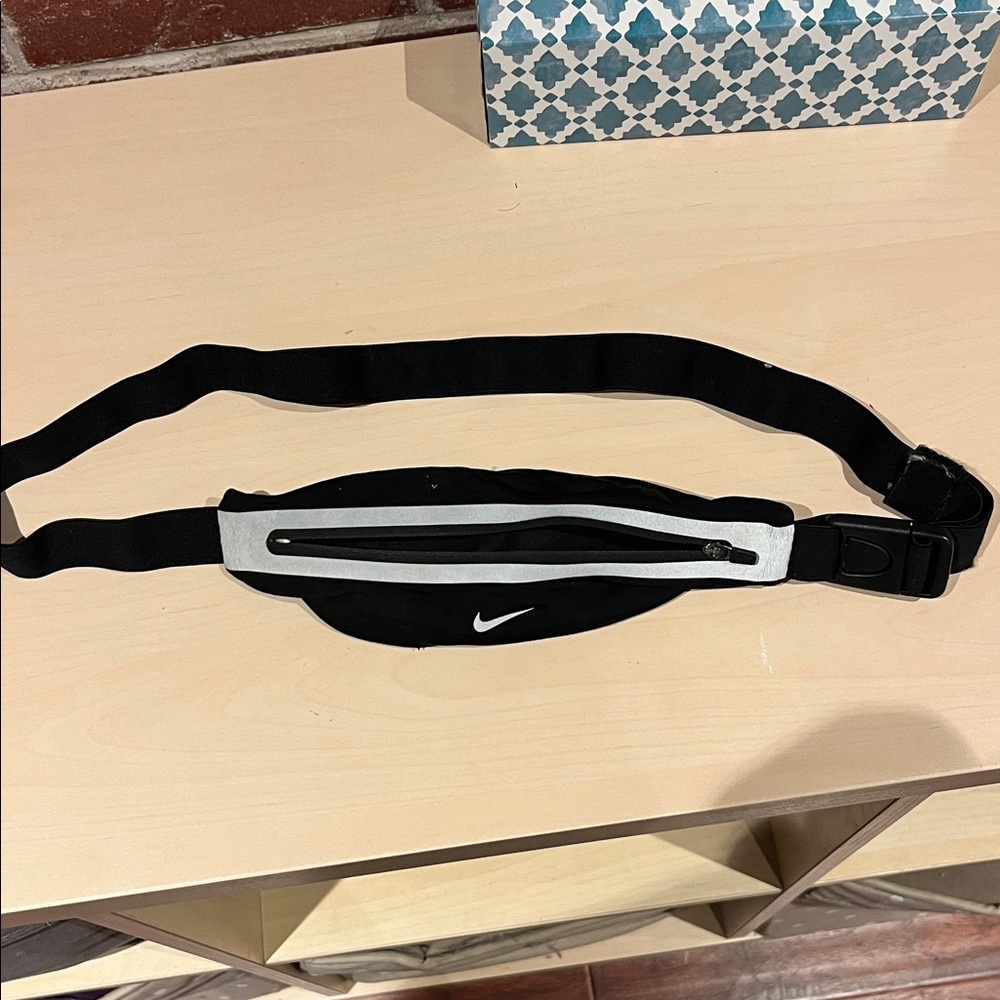 Nike Black and Gray Belt Bag
